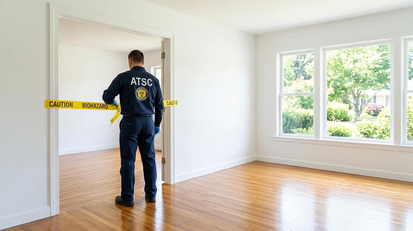 Certified biohazard cleanup crew performing Decomposition Cleanup in Pleasant Hill